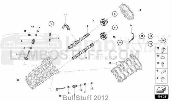 2018 Lamborghini HURACAN LP610-4 SPYDER JAPAN CAMSHAFT, VALVES (109.02.00)